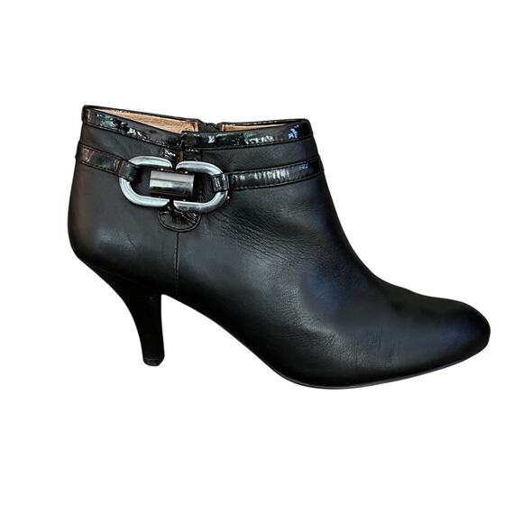 Sofft Womens Leather Ankle Booties Heels Size 10 M Belvedere 1048101 Black - Picture 1 of 10